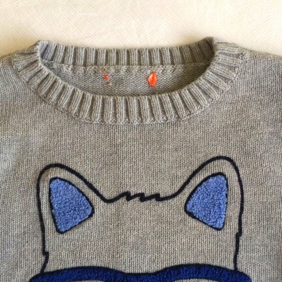 joe fresh boucle graphic cotton knit crewneck sweater 3T toddler boys - Picture 3 of 6